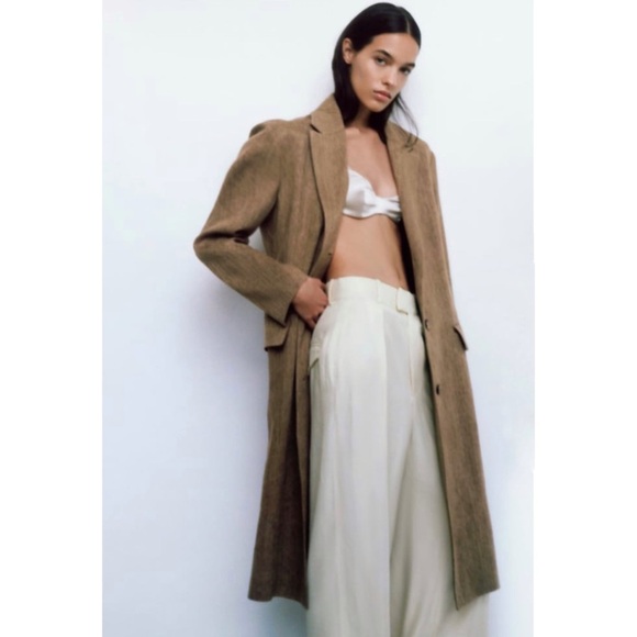 Zara rustic straight cut coat LIMITED EDITION - Picture 4 of 13